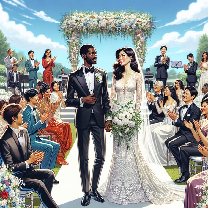 Diverse Outdoor Wedding Imagery | Joyful Ceremony Scene