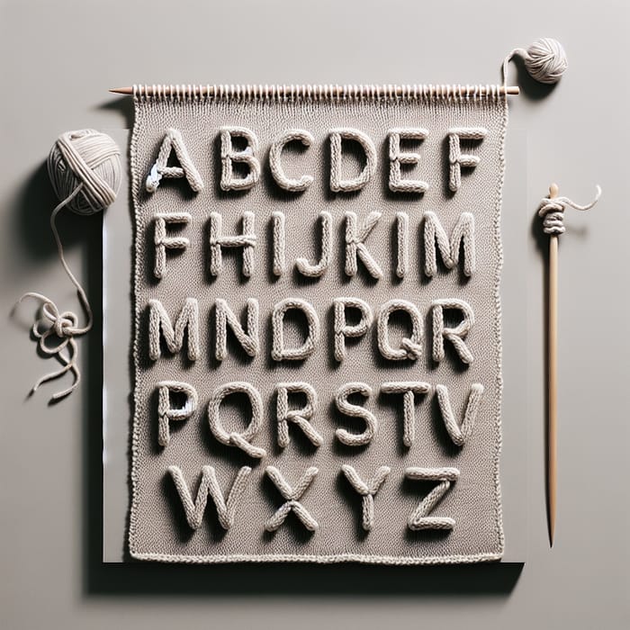 Alphabet Knitting Project: Modern & Minimalist Design
