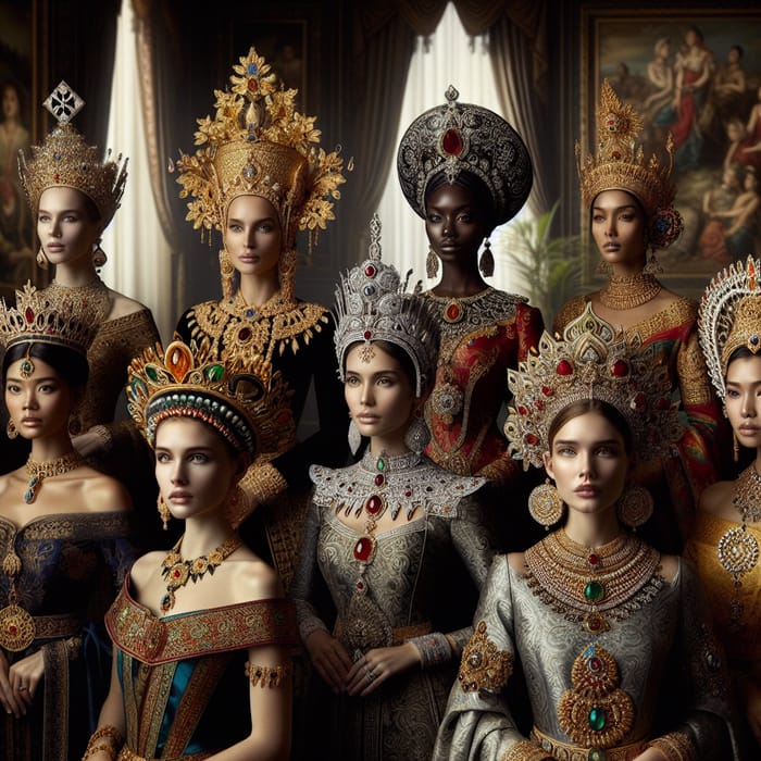 Las Reinas - Global Queens in Diverse Cultural Representation