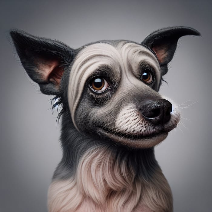 Realistically Unique Dog - Quirky Canine Portrait