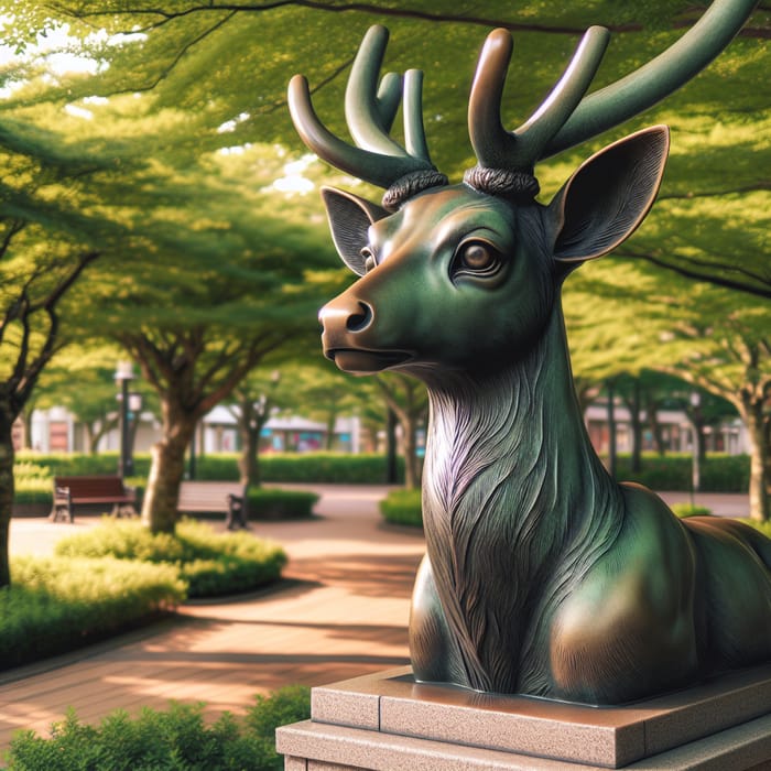 Deer Monument Sculpture - Majestic Landmark