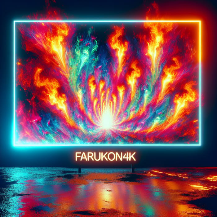 Vibrant Neon Blaze & 'FARUKON4IK' Inscription