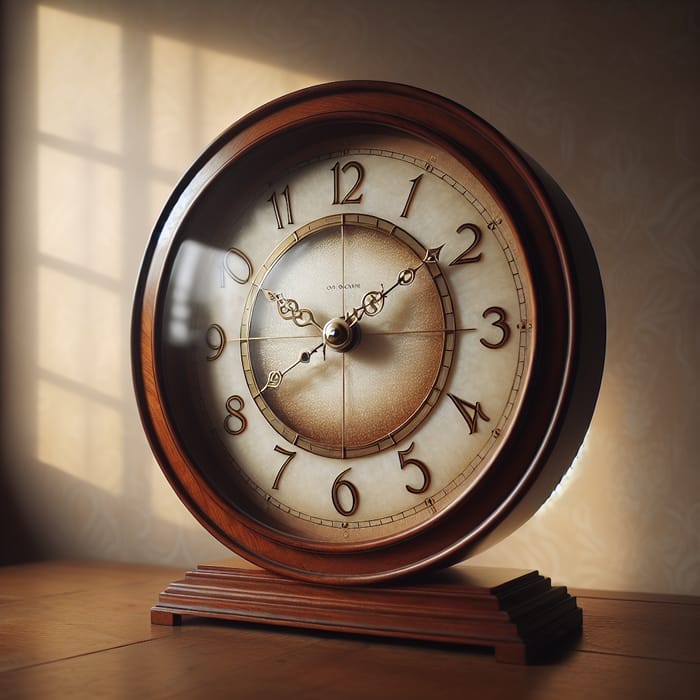 Elegant Mahogany Wall Clock - Passage of Time in 12 Hours