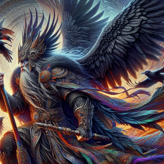 Epic Norse Mythology Figure in Vibrant Detail