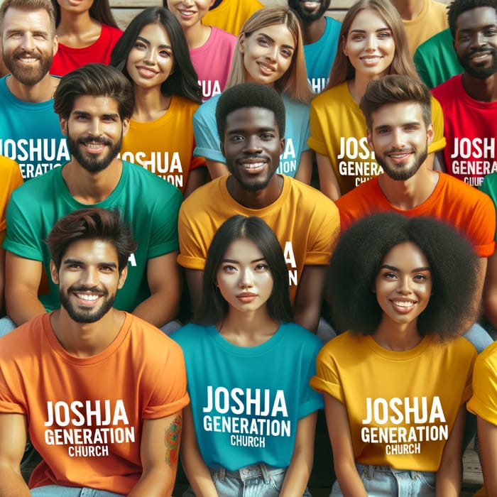 Stylish Youths in Joshua Generation Church T-shirts