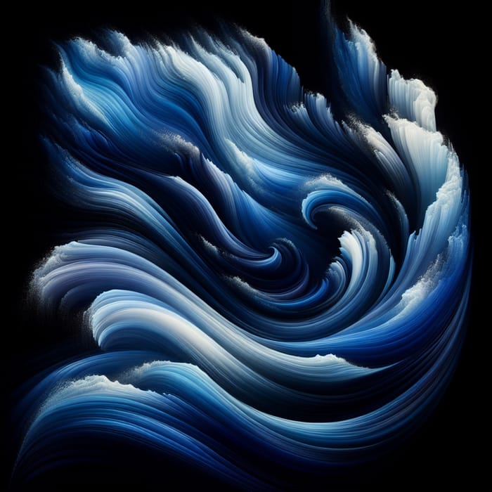Abstract Ocean Waves Art - Creative Interpretation