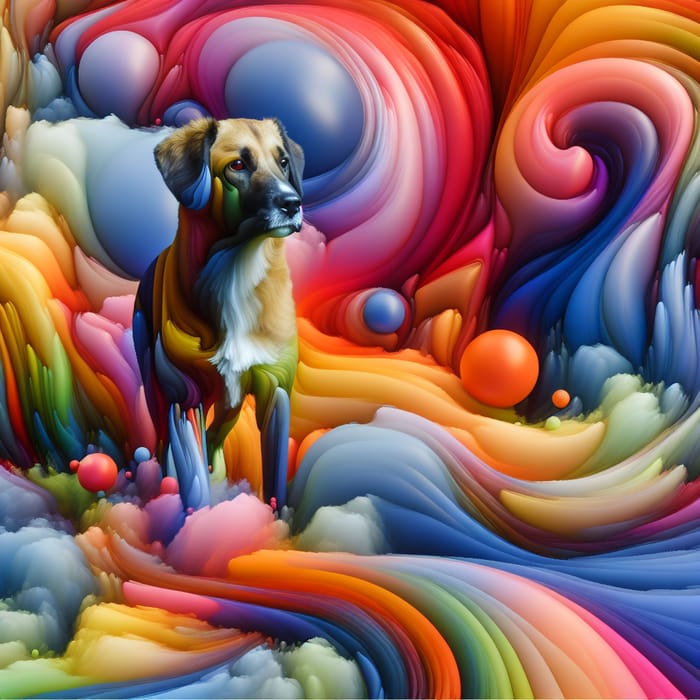 Abstract Dog Art: A Dreamlike Interpretation