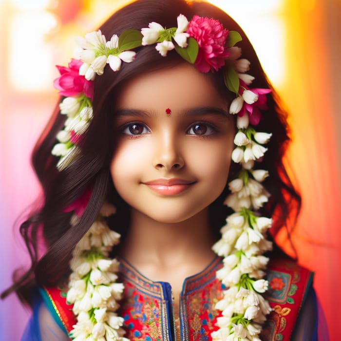 Indian Girl with Gajra: Vibrant Cultural Beauty and Charm