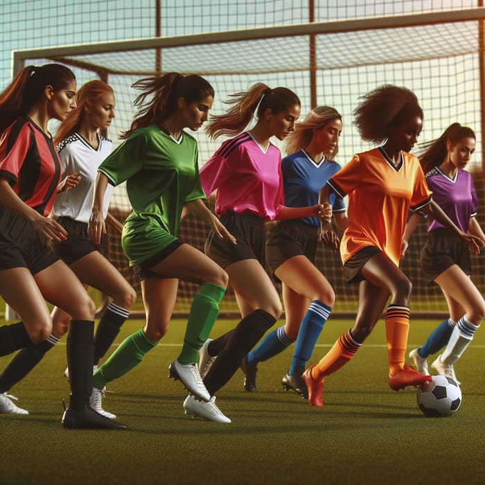 Female Soccer Team Diversity on Field