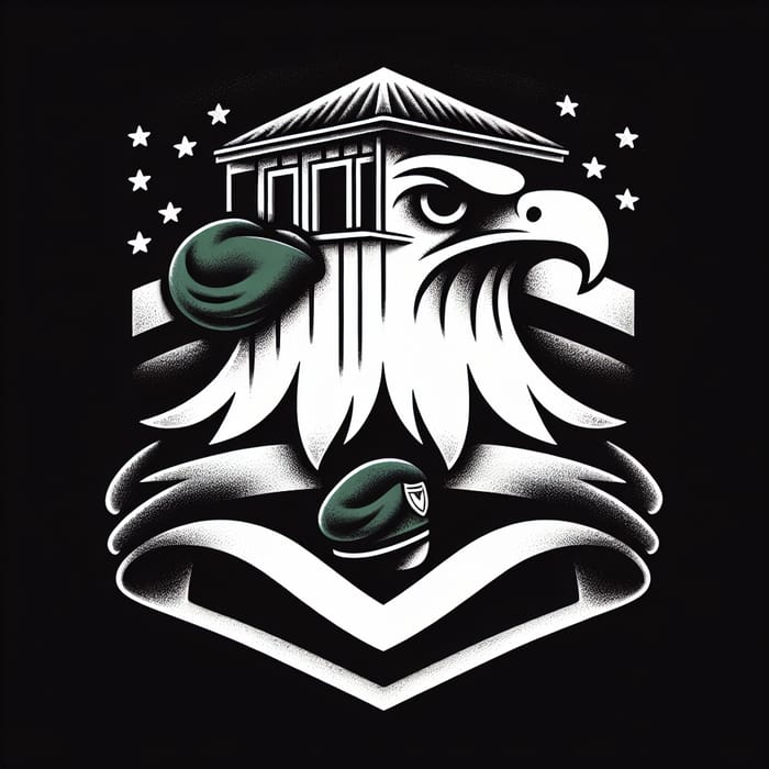 Eagle Booth Tattoo Design with Green Berets | Military Symbol