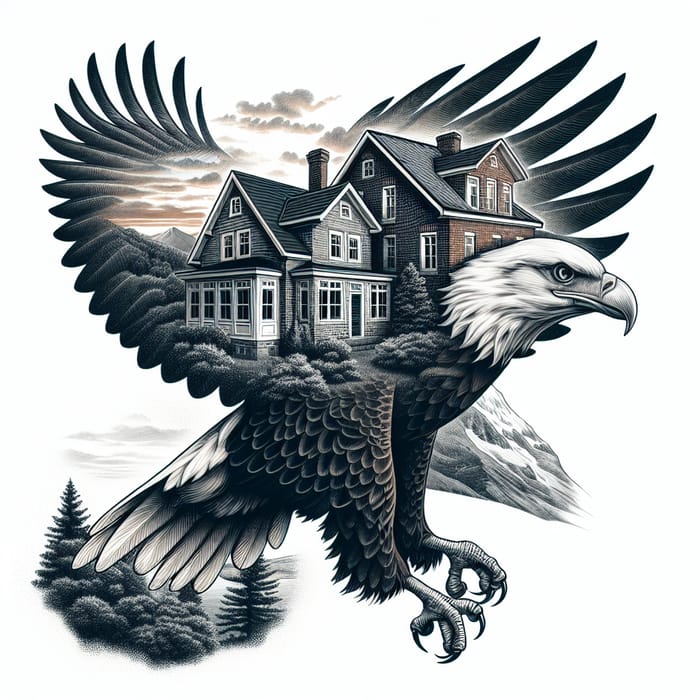 Eagle House Tattoo: Surreal & Sophisticated Design