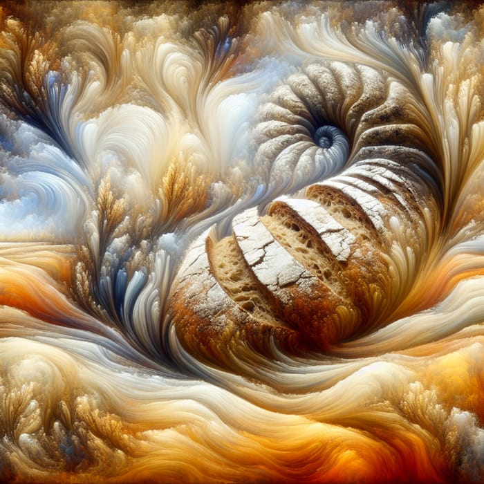 Bread Unfolding: Ethereal Abstract Imagery