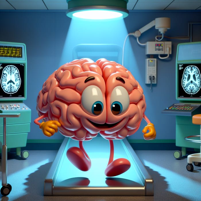Playful Animated Brains in Radiology Room | Pixar Style