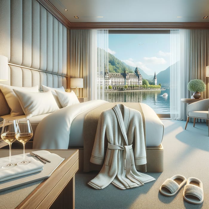 Luxurious River View Room in High-End Hotel