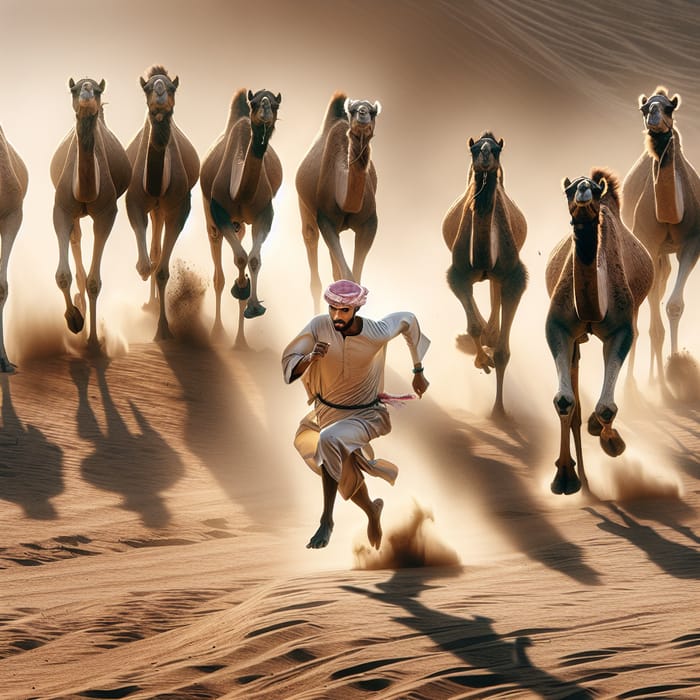 Baduy Arab Slave Escaping Camel Stampede