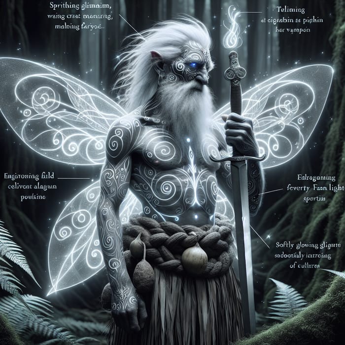 Patupaierehi: Enigmatic Maori Vampiric Fairy in Fern Forest