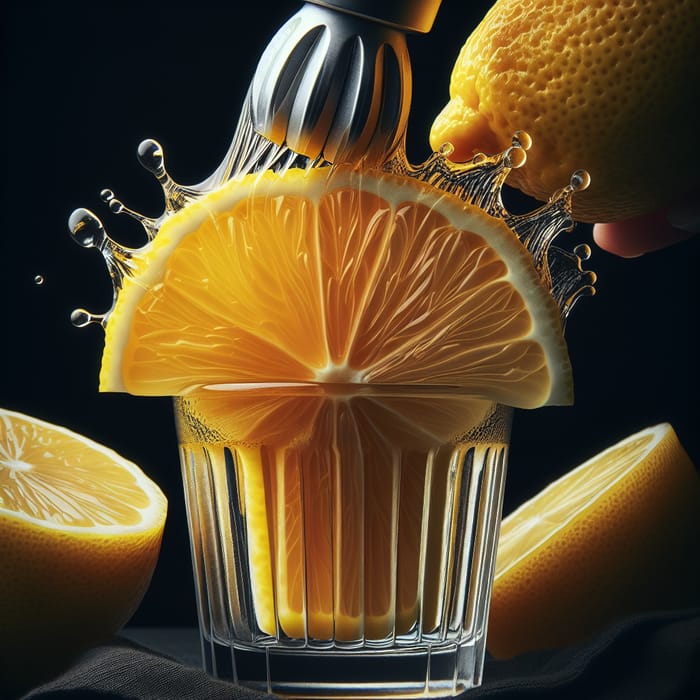 Vibrant Lemon Squeeze: Macro Food Photography Detail