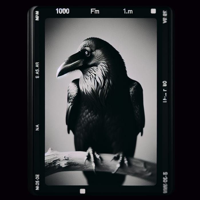 Majestic Raven: Black & White High Contrast Photography