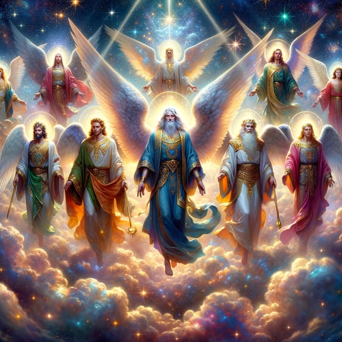 Enoch's Archangels: Heavenly Beings in Divine Light