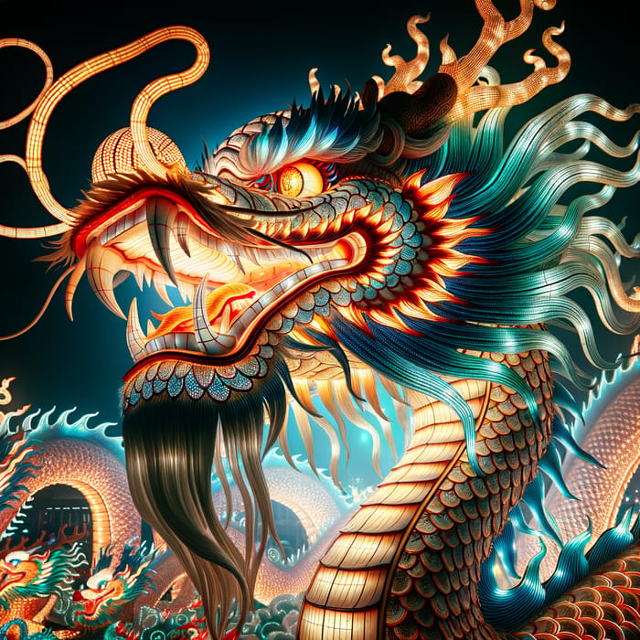 Majestic Chinese Dragon with Glowing Eyes | AI Art Generator | Easy ...