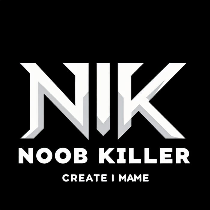 NK Noob Killer 2D Game Logo Design