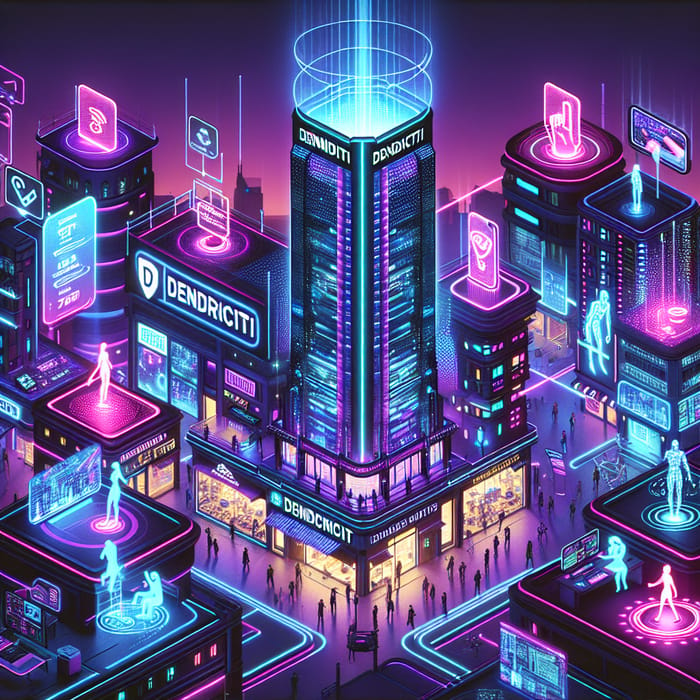 Explore Dendriciti's Futuristic Cyberpunk IT Services