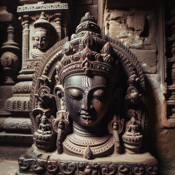 Antique Indian Deity Idol: Timeless Symbol of Craftsmanship