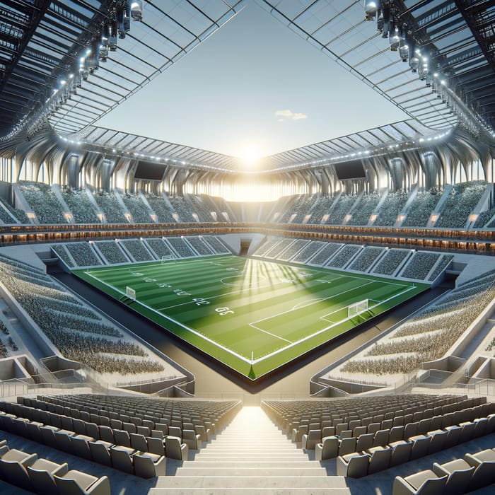 Modern Football Stadium with Expansive Seating & Tech-Forward Features