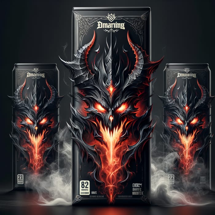 Shadow Fiend Energy Drink Packaging | Fantasy Video Game Concept