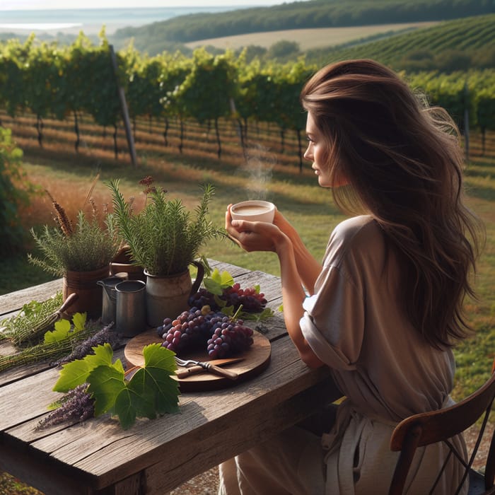 Morning Coffee with Vineyard View - Rustic Charm and Relaxation