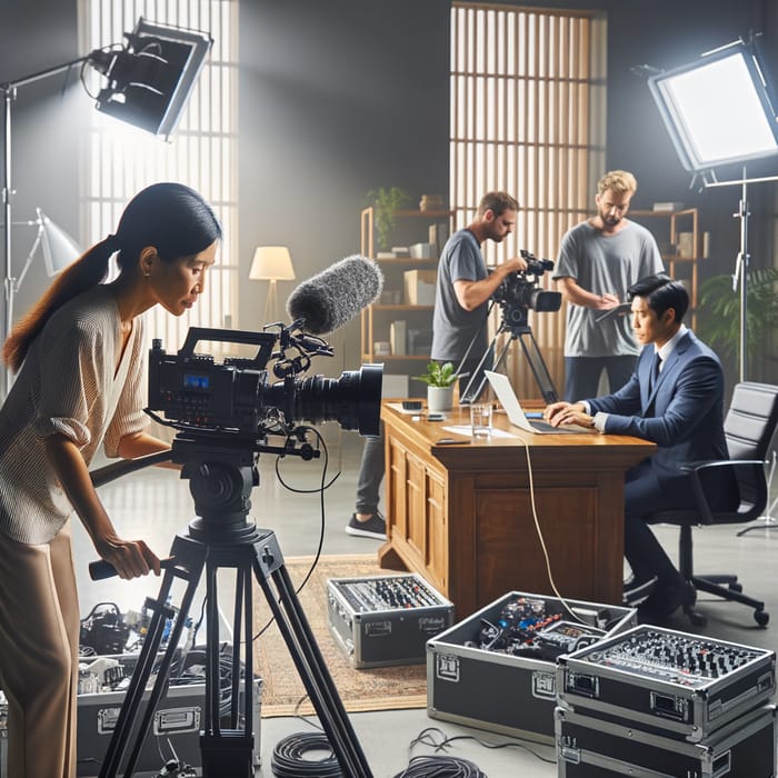 Video Recording in Film Set | Behind the Scenes Scene
