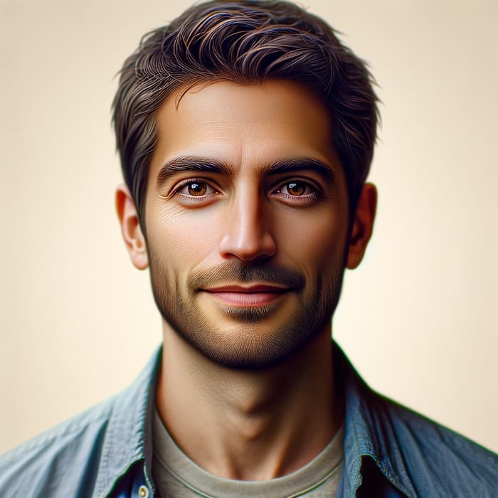 Realistic Portrait of Giovanni, Confident 36-Year-Old Italian Man from Milan
