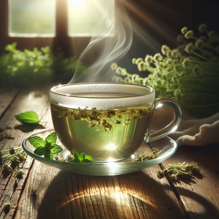 Crystal Clear Herbal Tea | Serene Moment Captured