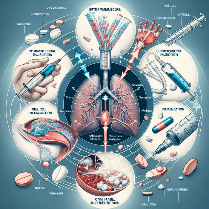 Drug Administration Routes: IV, IM, SubQ, Oral, Inhalation Methods