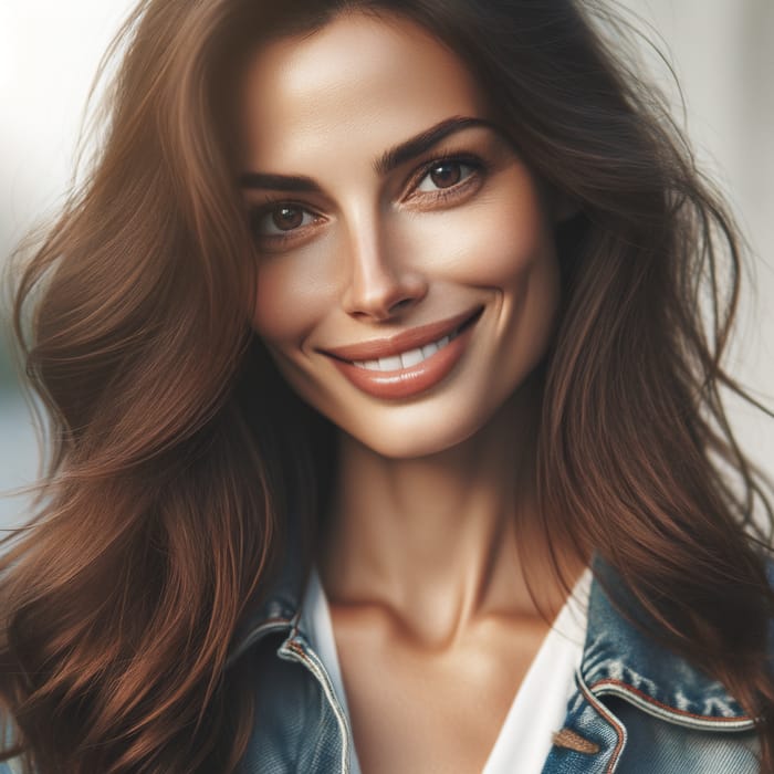 Warm-Smiling Brunette Woman | Casual Portrait