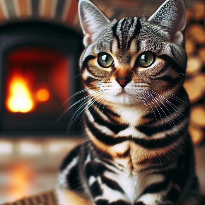 Inquisitive Cat with Unique Patterns | Captivating Stares