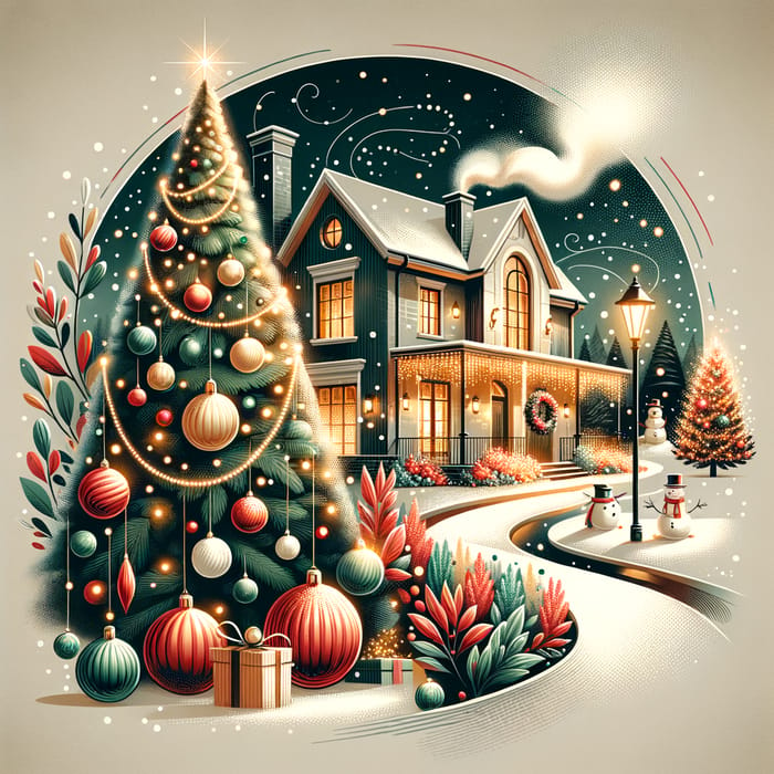 Christmas Graphic Design for Real Estate Client | Festive Home Post