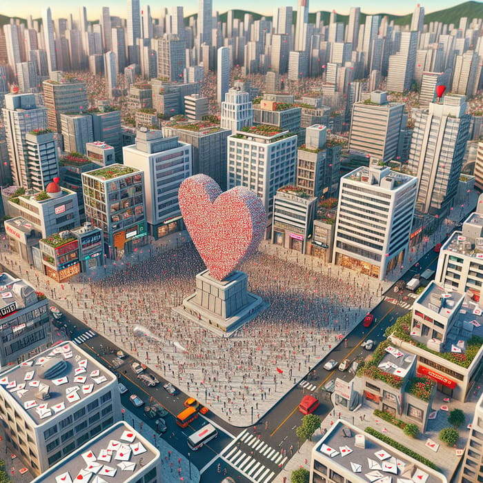 Heart of the City: Millions of Love Letters in Bustling Metropolis