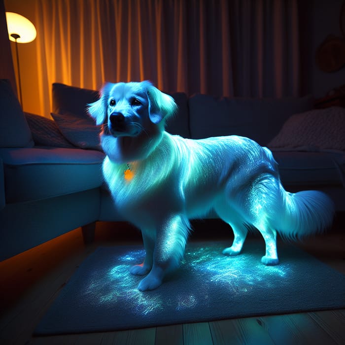 Glow-in-the-Dark Dog - Illuminated Canine Companion