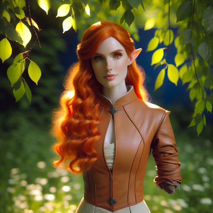 Elf Woman with Orange Hair - The One-Armed Enchantress