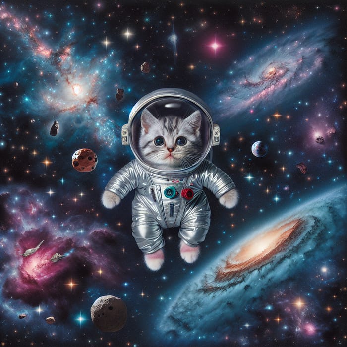 Space Cat Adventure | Cute Astronaut Kitty