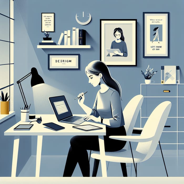 Minimalist Home Office: Inspiring Entrepreneurial Workspace