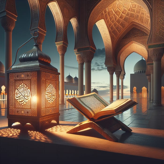 The Light of Islam - Illuminated Mosque & Elegant Qur'an