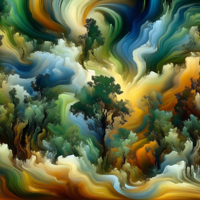 Abstract Nature Art - Swirling Colors & Forms