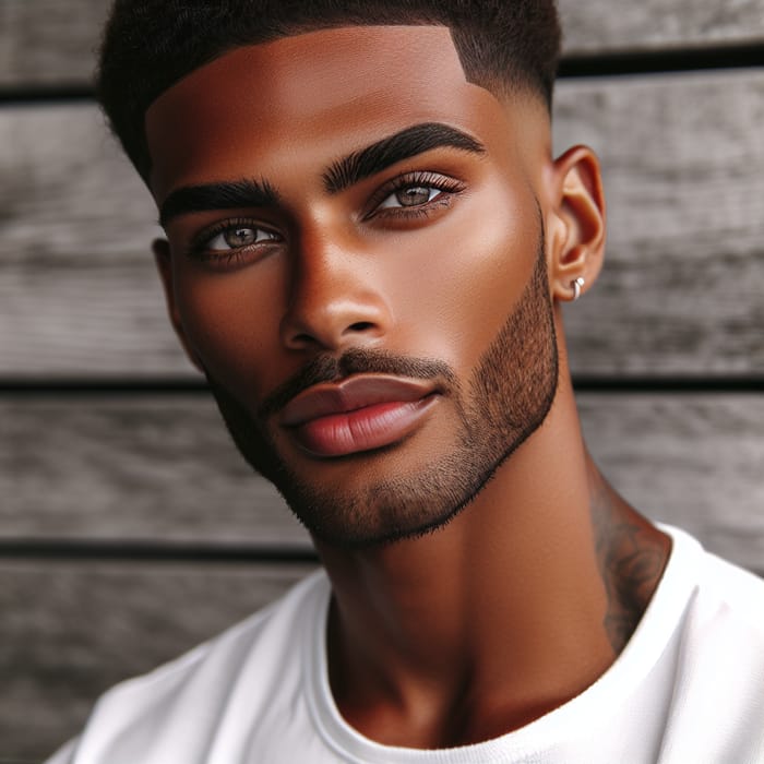 Handsome African American Man with Distinct Style