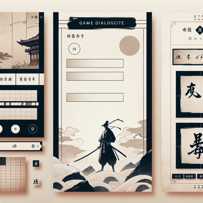 Minimalist Samurai & Swordsman Dialogues in Unity Game