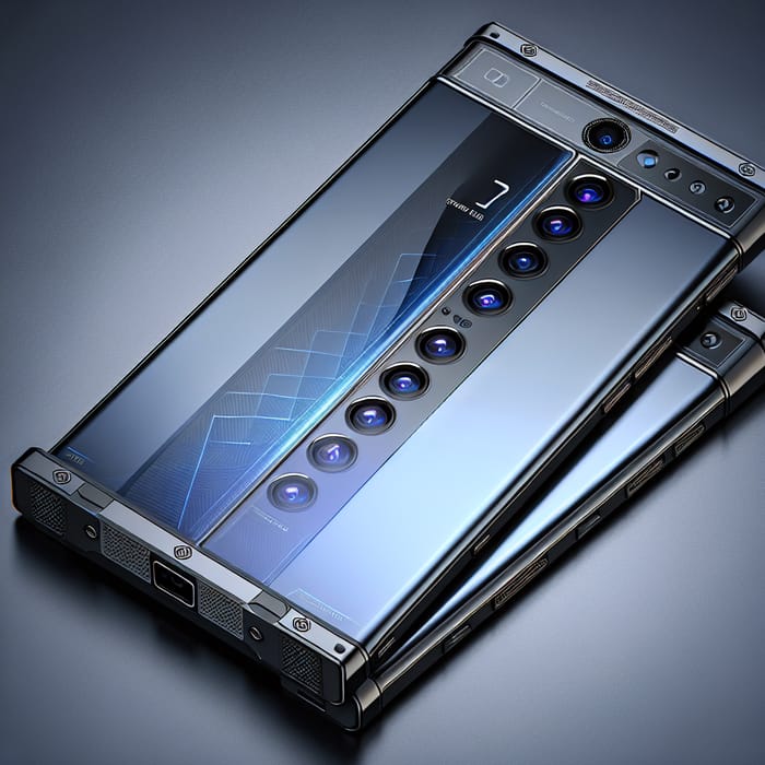 Futuristic iPhone 16 Pro Max with High-Resolution Display and Quad Camera Setup