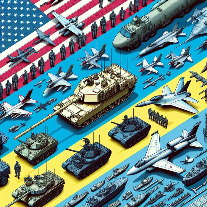 US, China, and Ukraine Military Arsenal Comparison