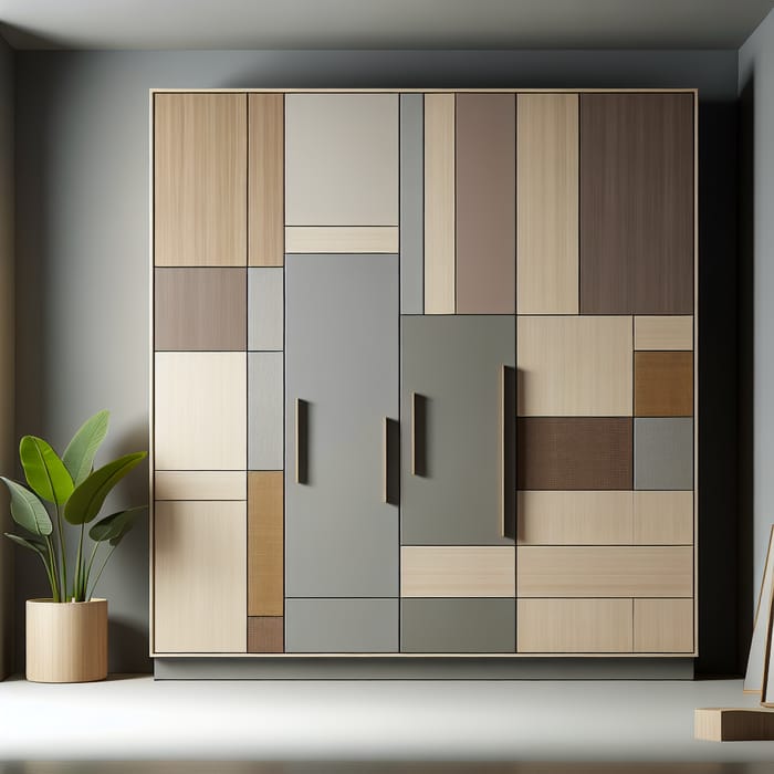 Modern 3-Door Wardrobe | Minimalist Geometric Design
