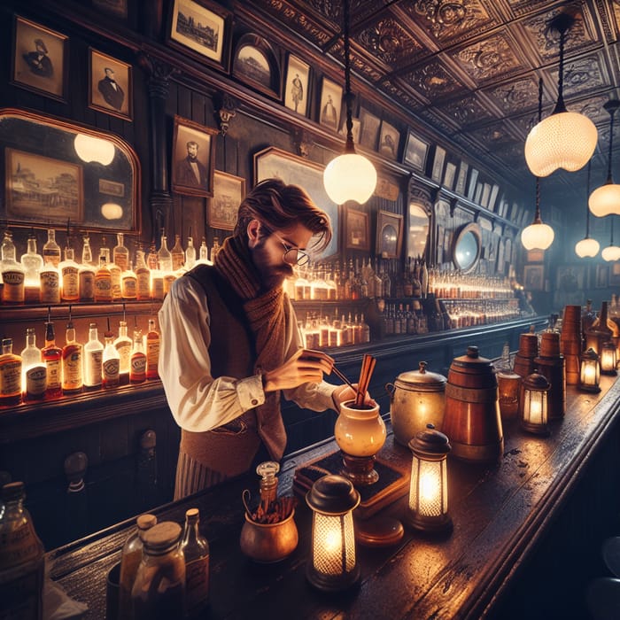 18th Century Long Bar in Australia - Authentic Hot Toddy Drink Experience
